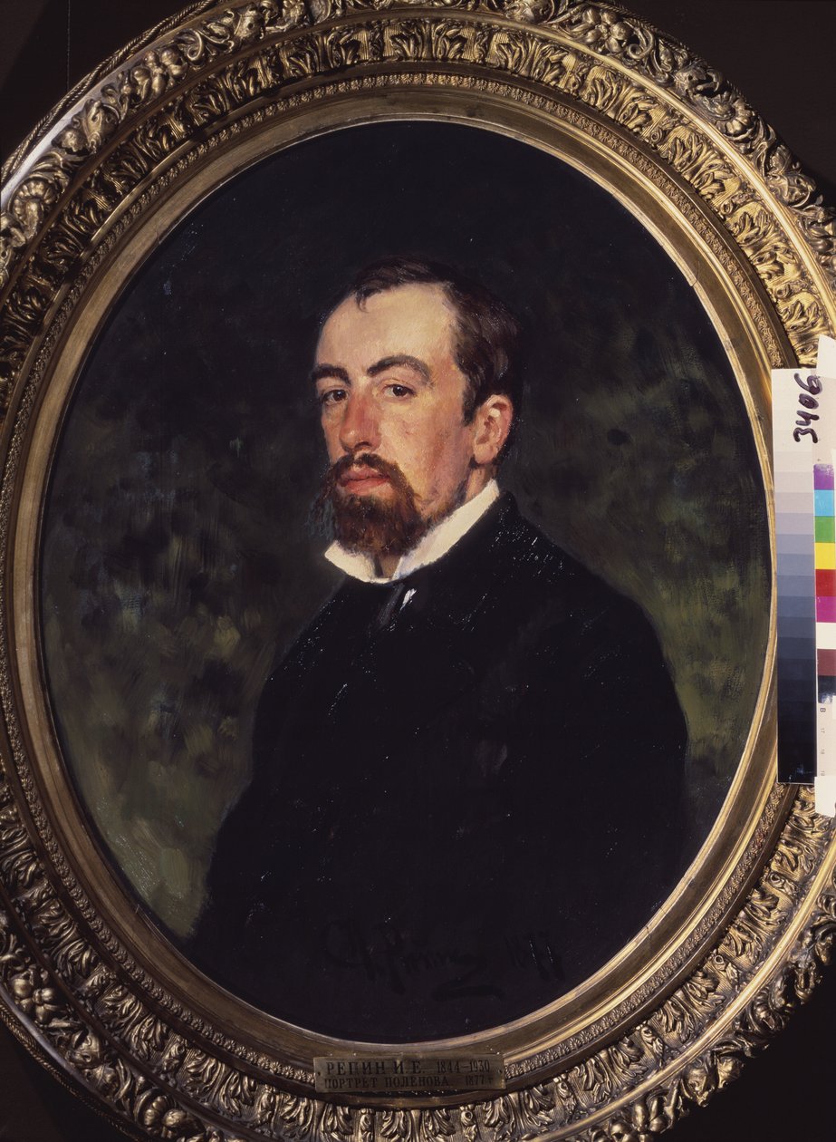 Portret van de kunstenaar Vassili Polenov door Ilya Efimovich Repin