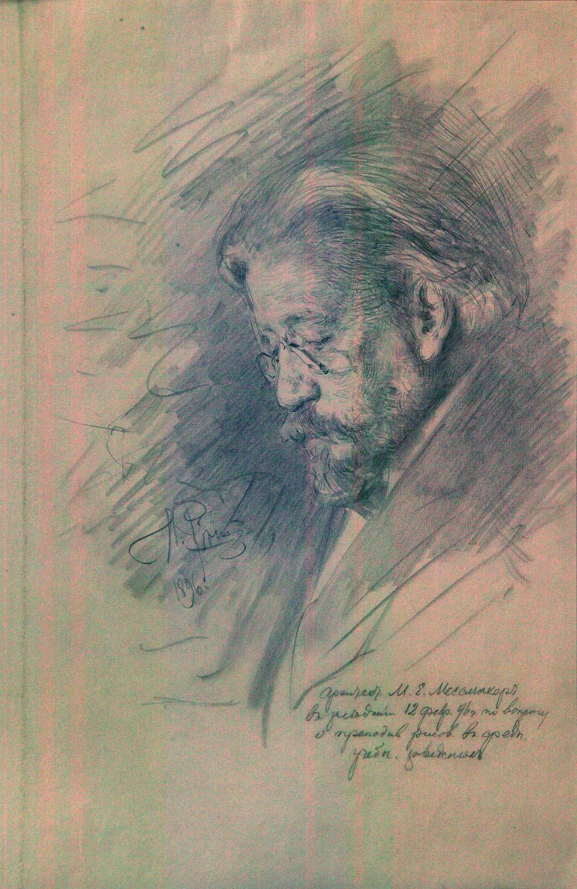 Portret van Maximilian von Messmacher door Ilya Efimovich Repin