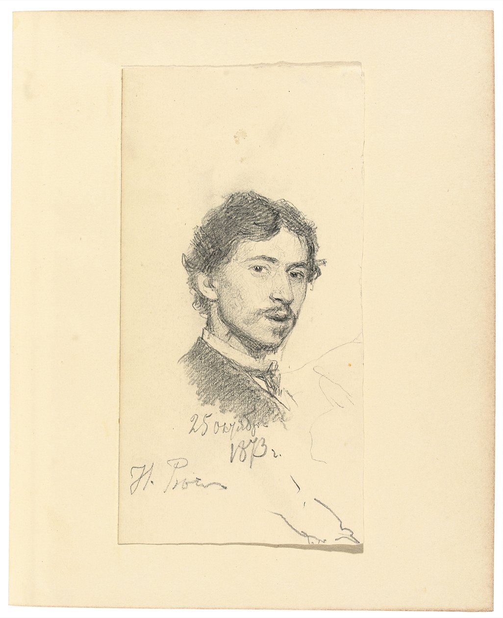 Zelfportret, 1873 door Ilya Efimovich Repin