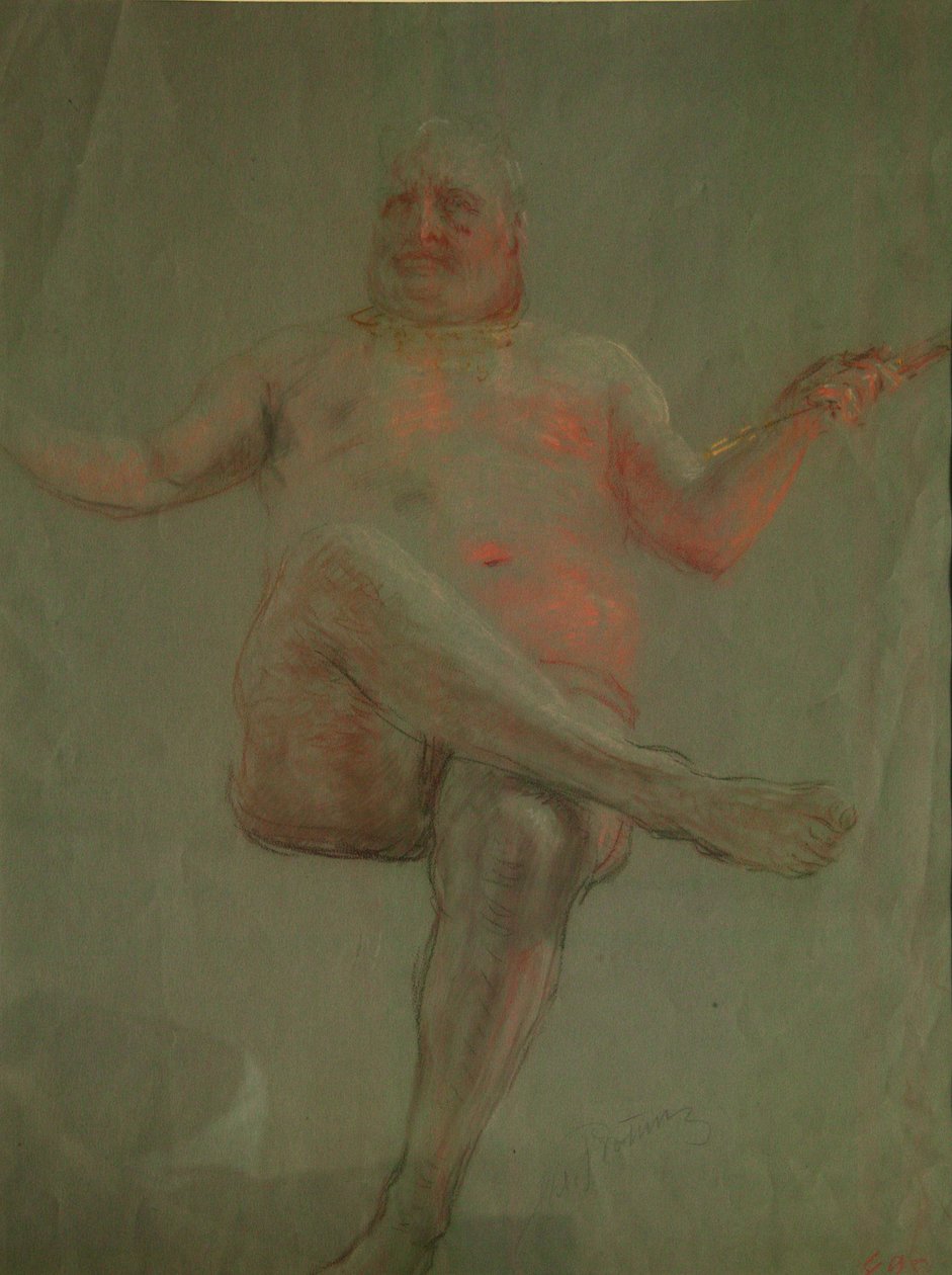 Studie voor Ga Weg, Satan!, 1890s door Ilya Efimovich Repin