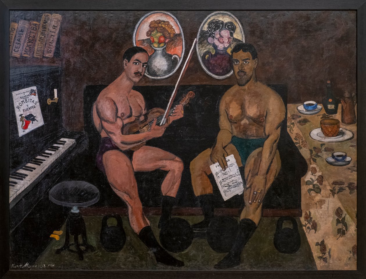 Zelfportret en portret van Pyotr Konchalovsky door Ilya Ivanovich Mashkov