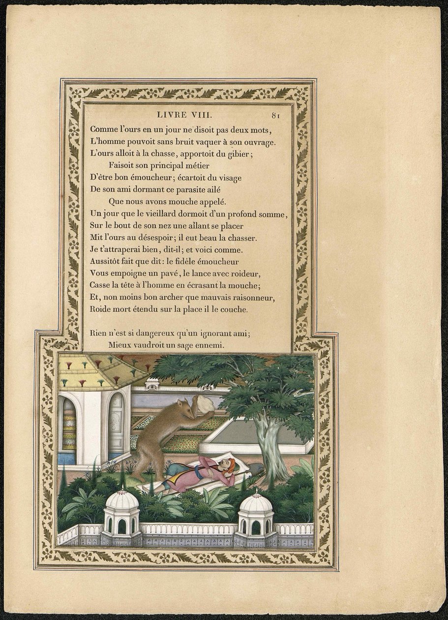De Beer en de Tuinman, 1837-1839 door Imam Bakhsh Lahori