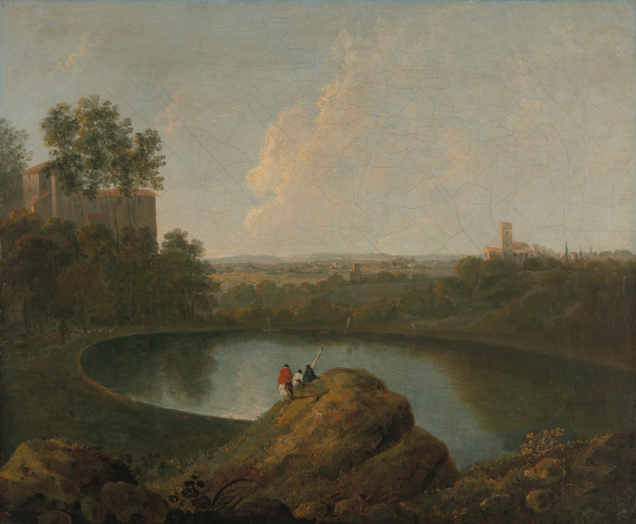 Het hoofd van het Meer van Nemi door Imitator of Richard Wilson RA