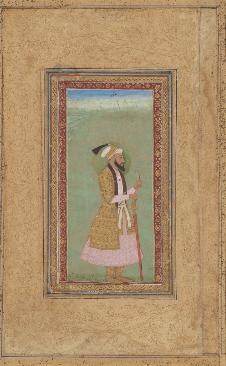 Portret van een Prins met een Robijn door Indian 18th Century