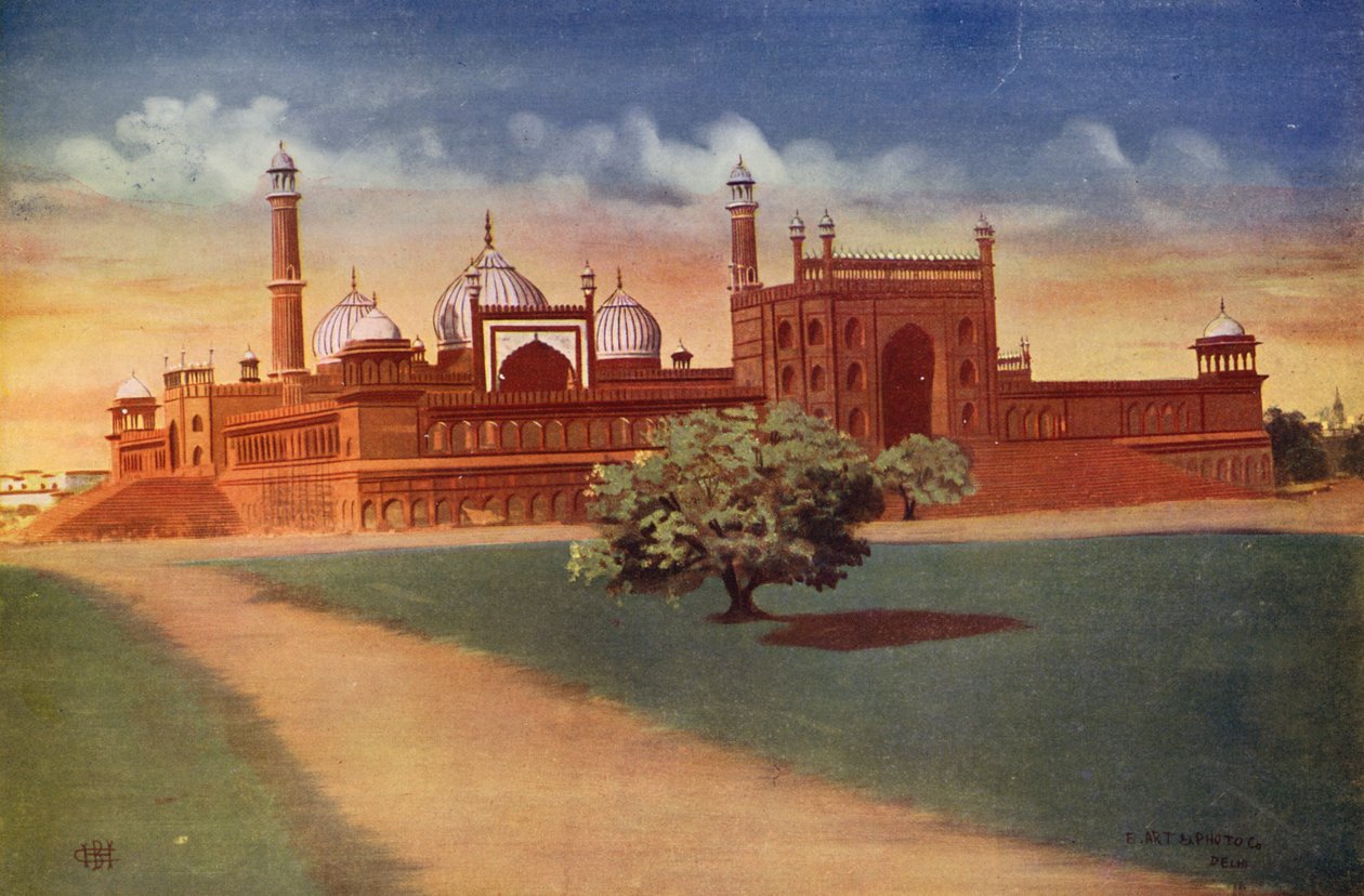 Jama Musjid, Delhi (kleurenfoto) door Indian photographer