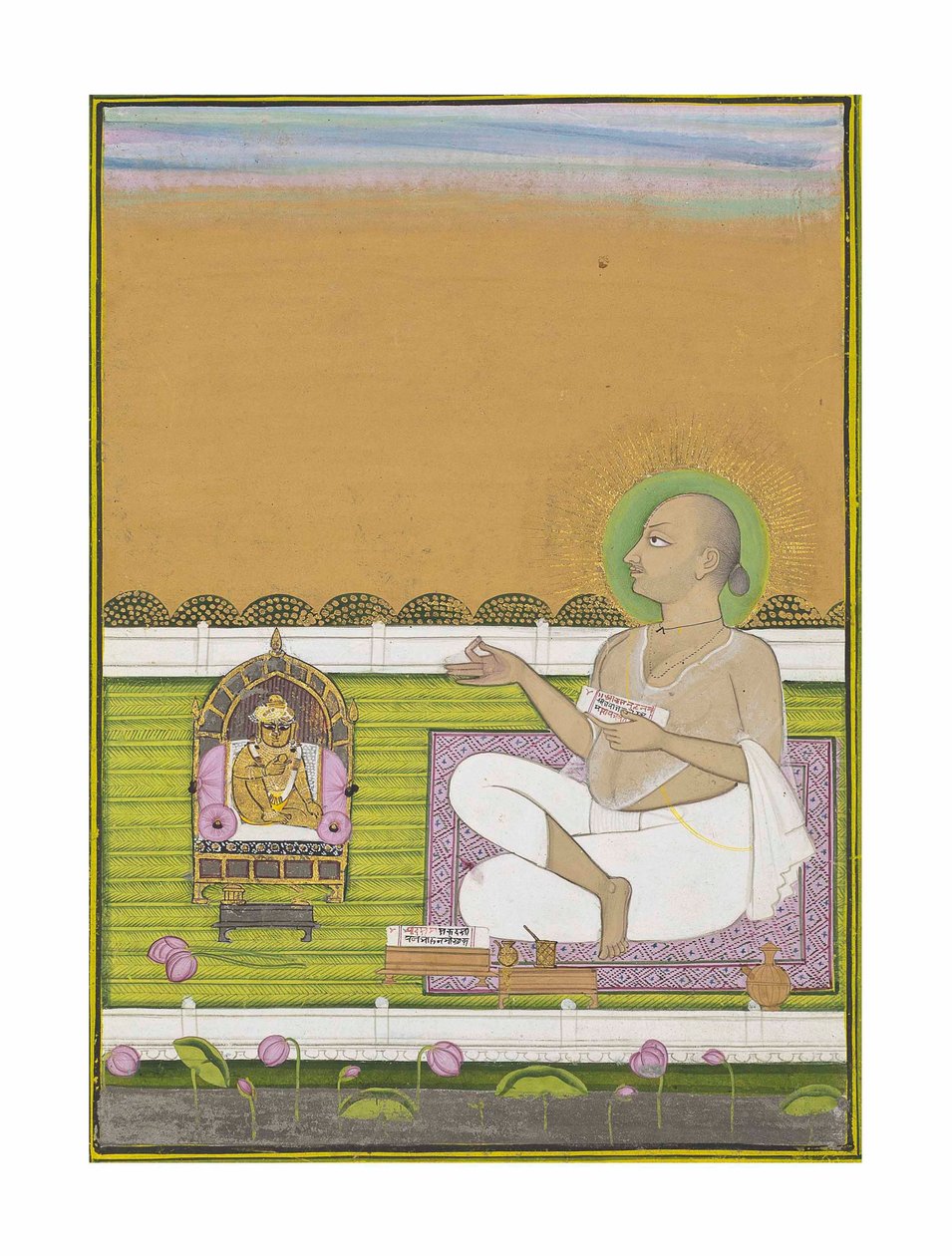 Een Wijze van de Pushtimarg Sekte en Shri Nathji door Indian School