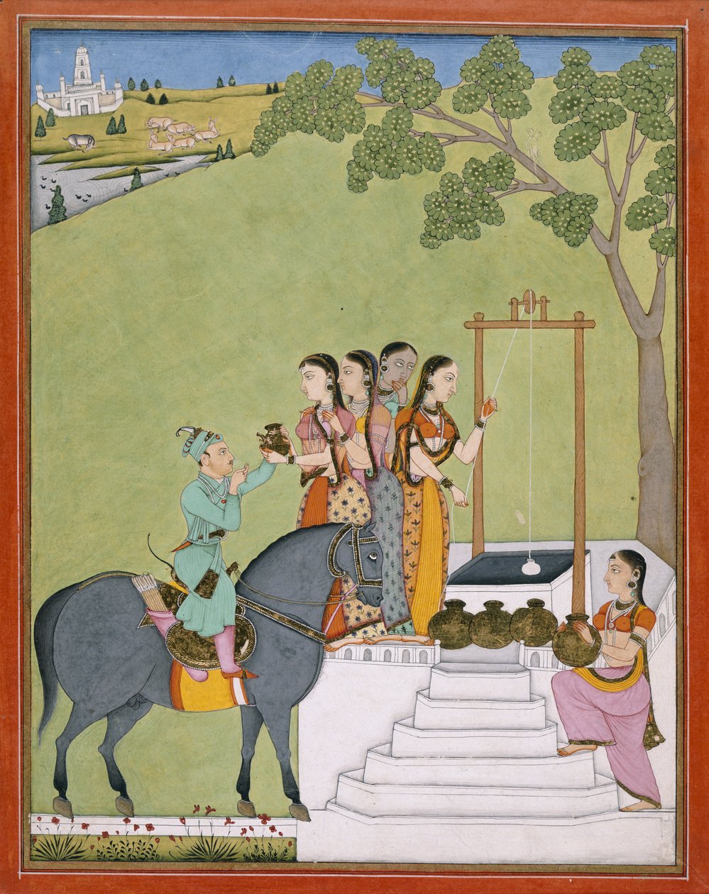 Een prins bij een put, c.1780 door Indian School
