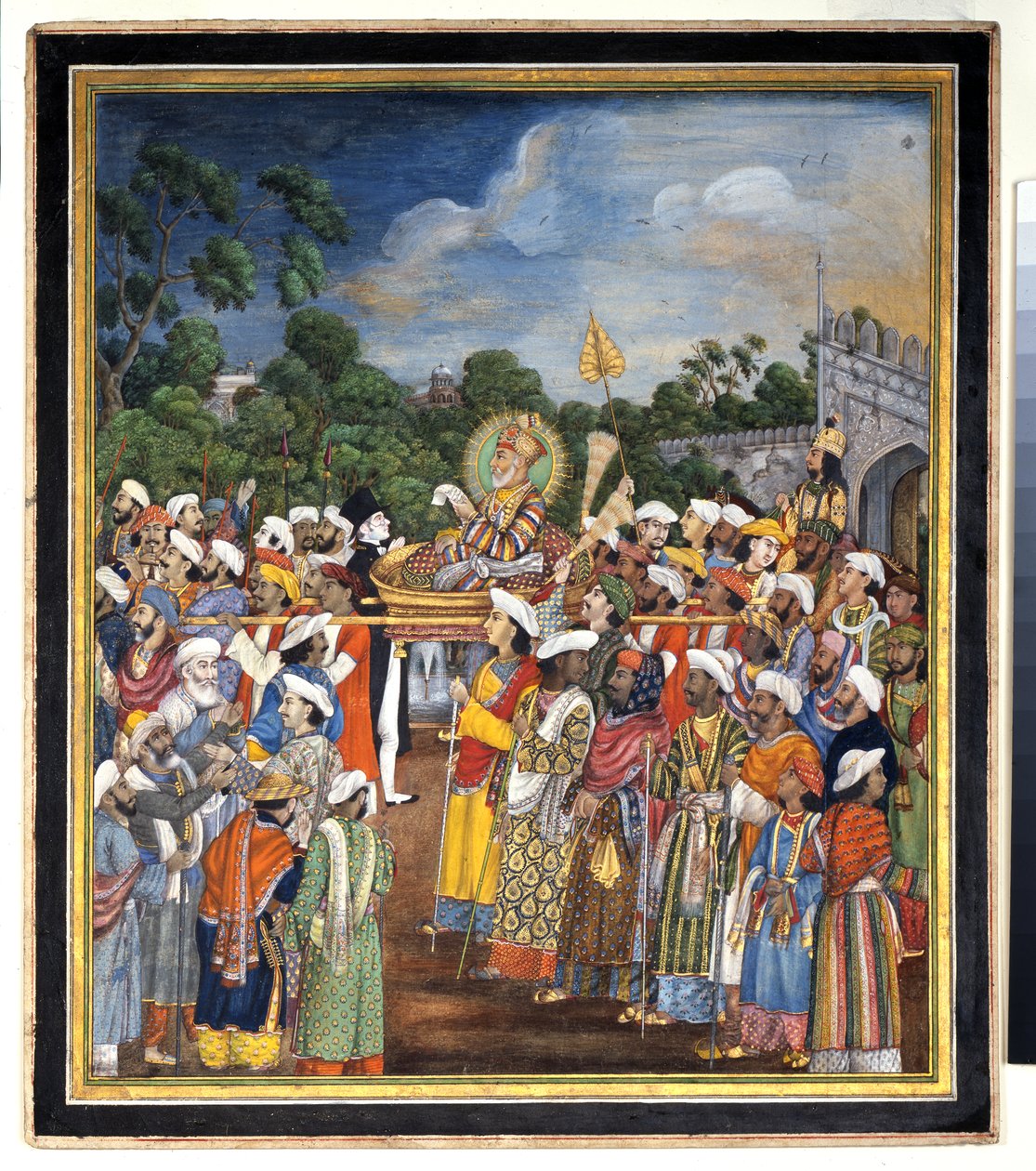 Akbar Shah II ontvangt de Britse resident, ca. 1810 door Indian School