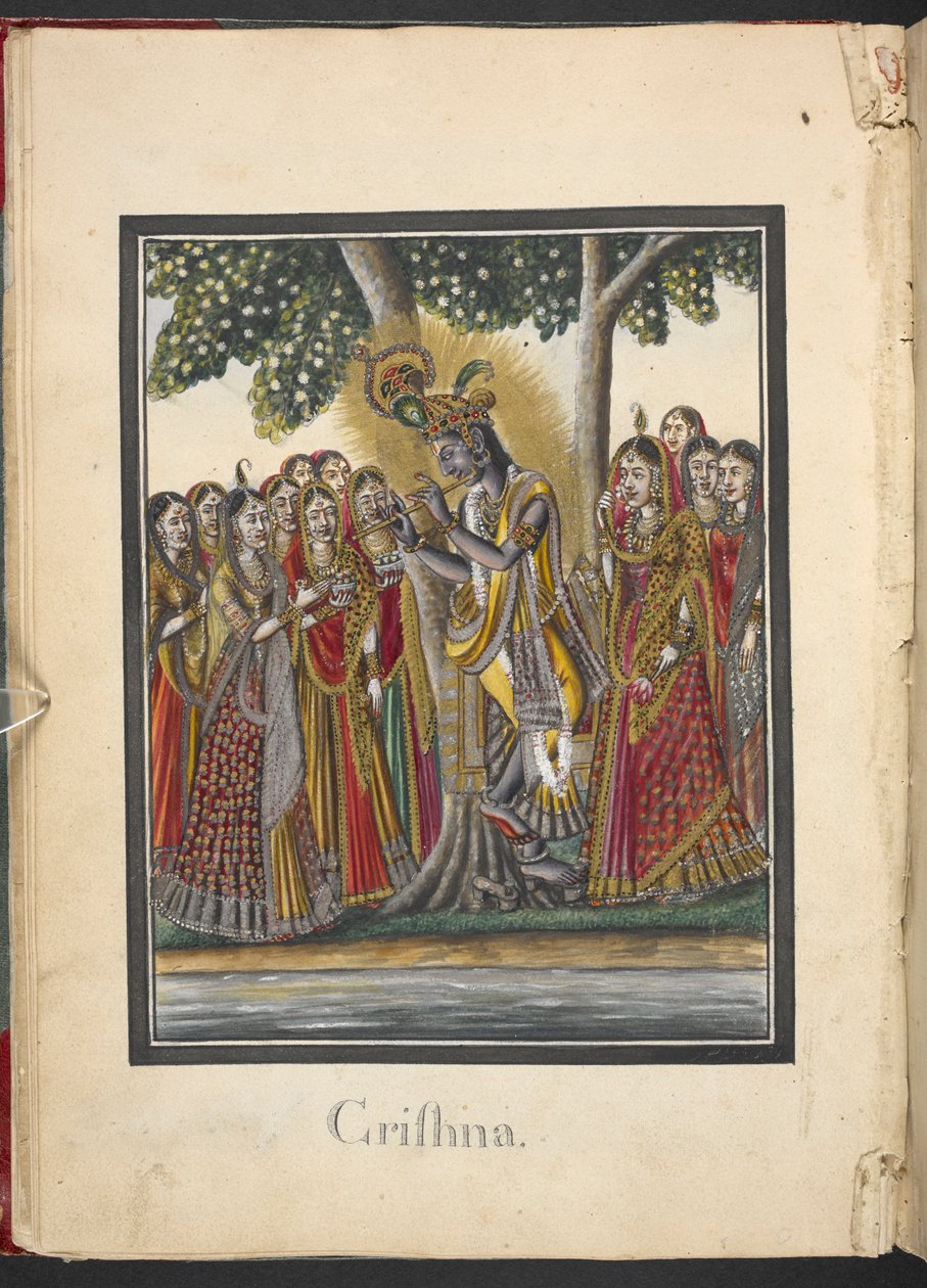 Krishna, achtste incarnatie van Vishnu door Indian School