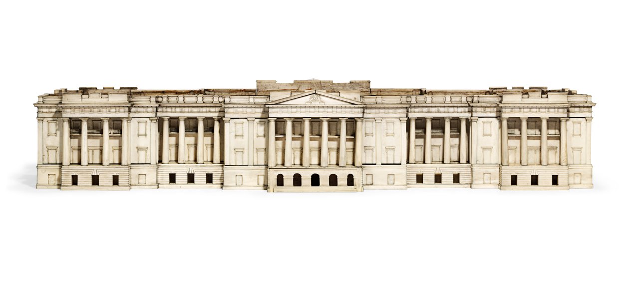 Model van het Hazarduari Paleis, Murshidabad door Indian School