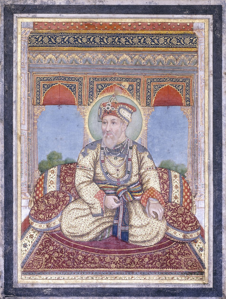 Portret van Akbar Shah II, begin 19e eeuw door Indian School