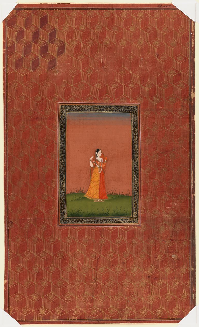 Staande vrouw door Indian School