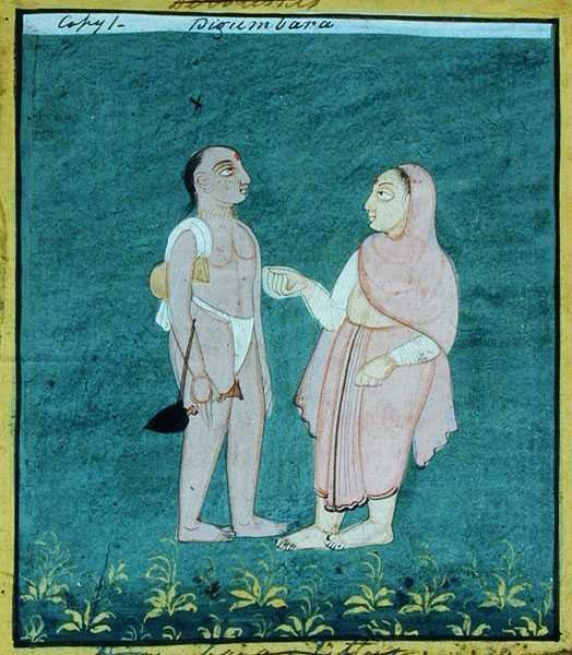 Twee Digambara Jains, Religieuze Bedelmonniken, Udaipur, c.1810-20 door Indian School