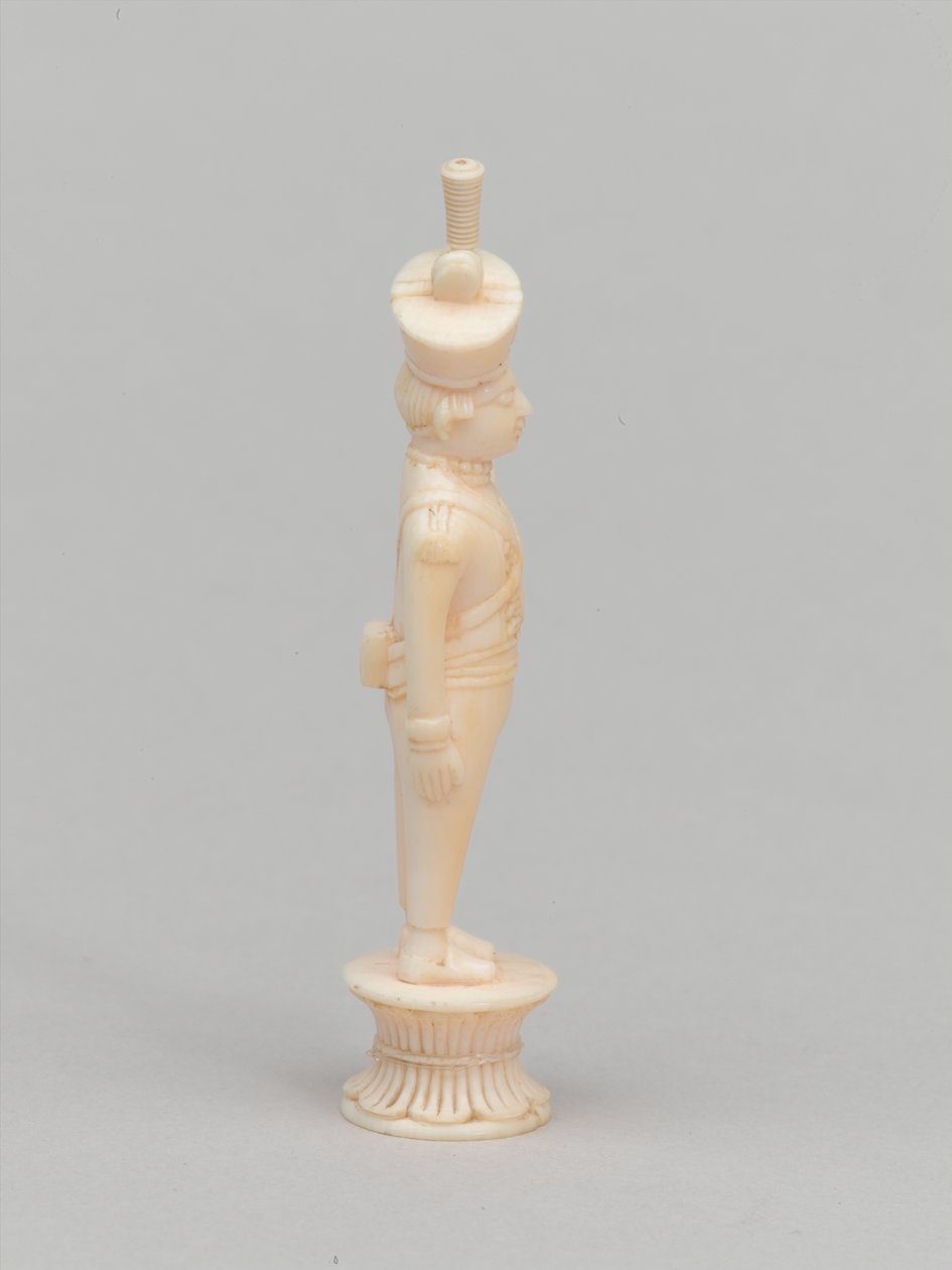 Witte pion, schaakstuk, India, ca. 1820 door Indian School