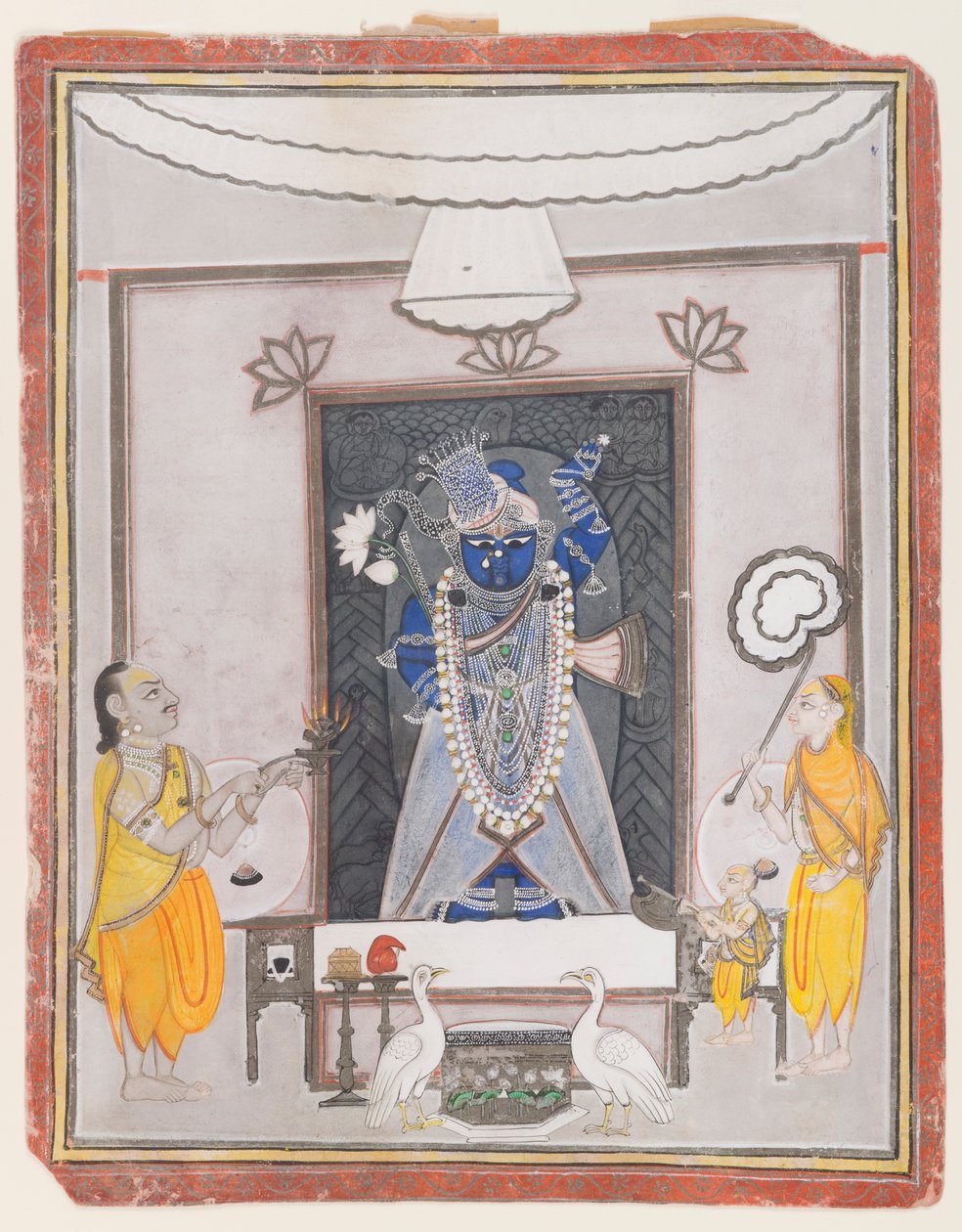 Aanbidding van Shrinathaji door Indian School