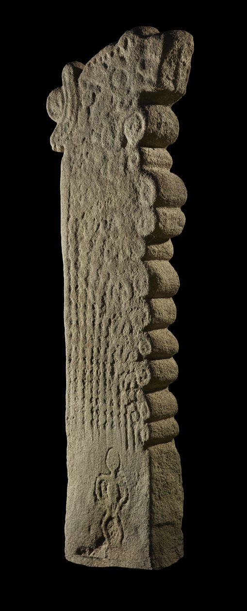 Gedenksteen of grafmarkering (penji reti), c.18e eeuw (steen) door Indonesian School