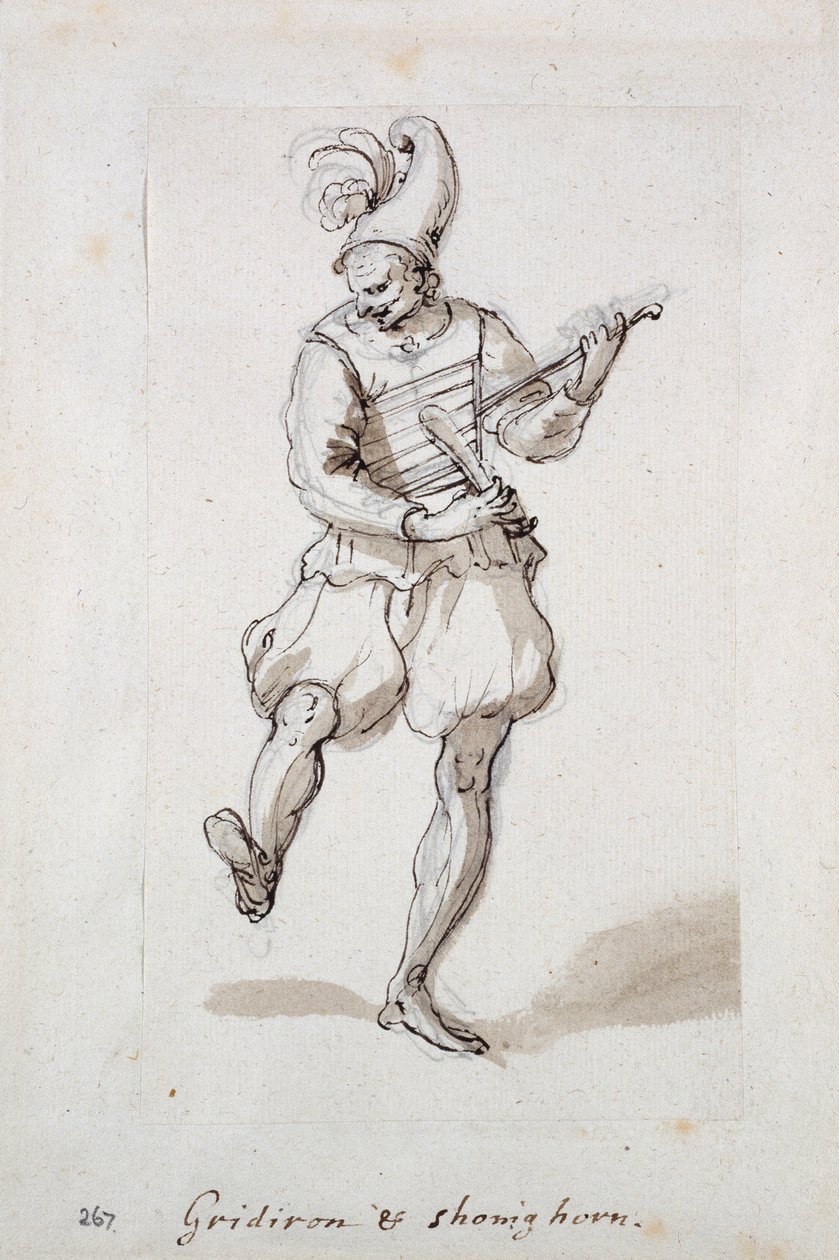 Man met rooster en schoenlepel door Inigo Jones