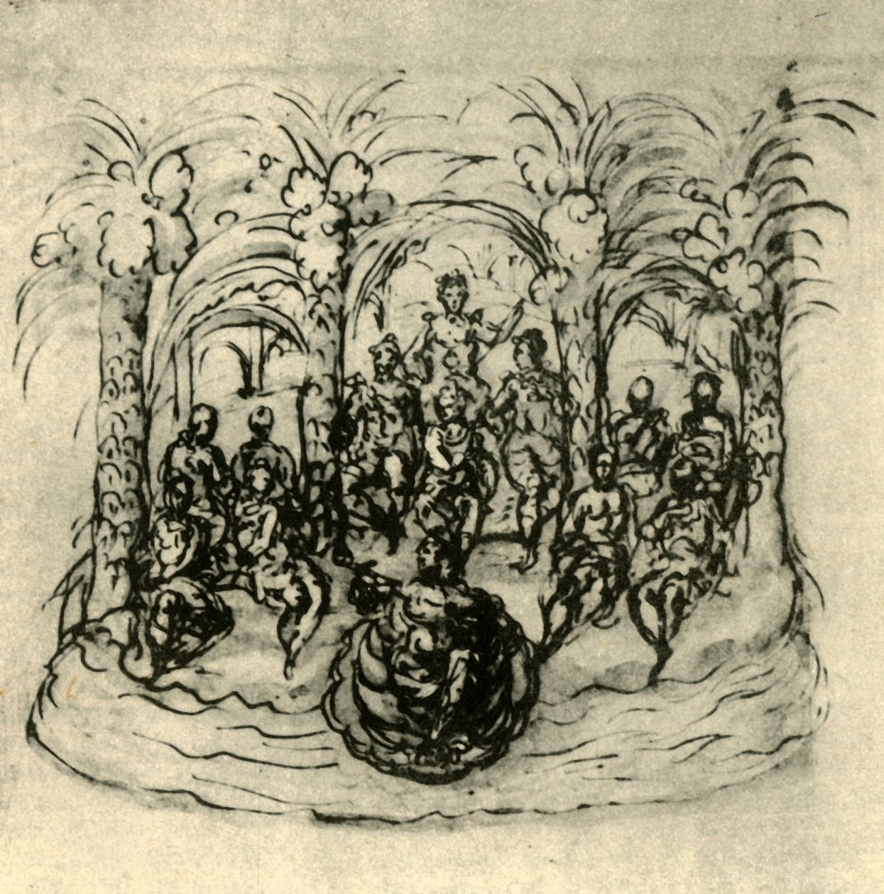 De Maritieme Strijdwagen met de Koningin en Maskers, ca. 1635 door Inigo Jones