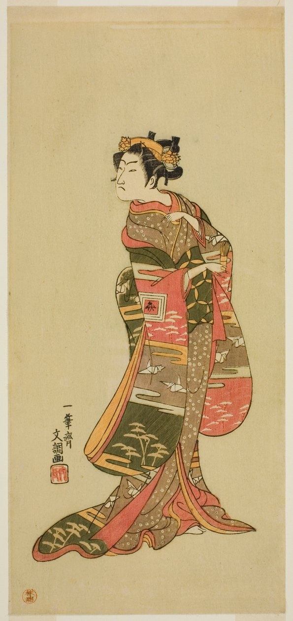 De acteur Ichikawa Benzo in een niet-geïdentificeerde rol door Ippitsusai Bunchō