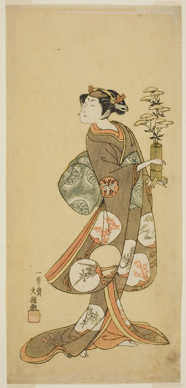 De Acteur Yamashita Kyonosuke I in een Vrouwenrol door Ippitsusai Bunchō
