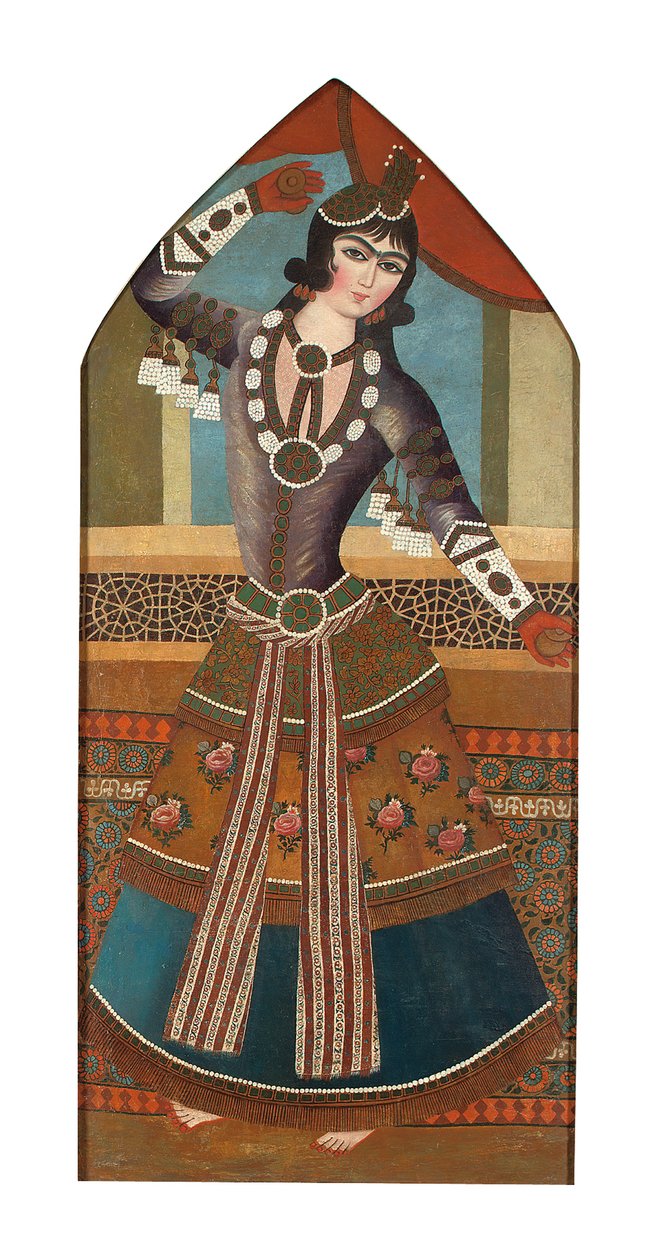 Een Qajar Dansend Meisje, c.1840 door Iranian School