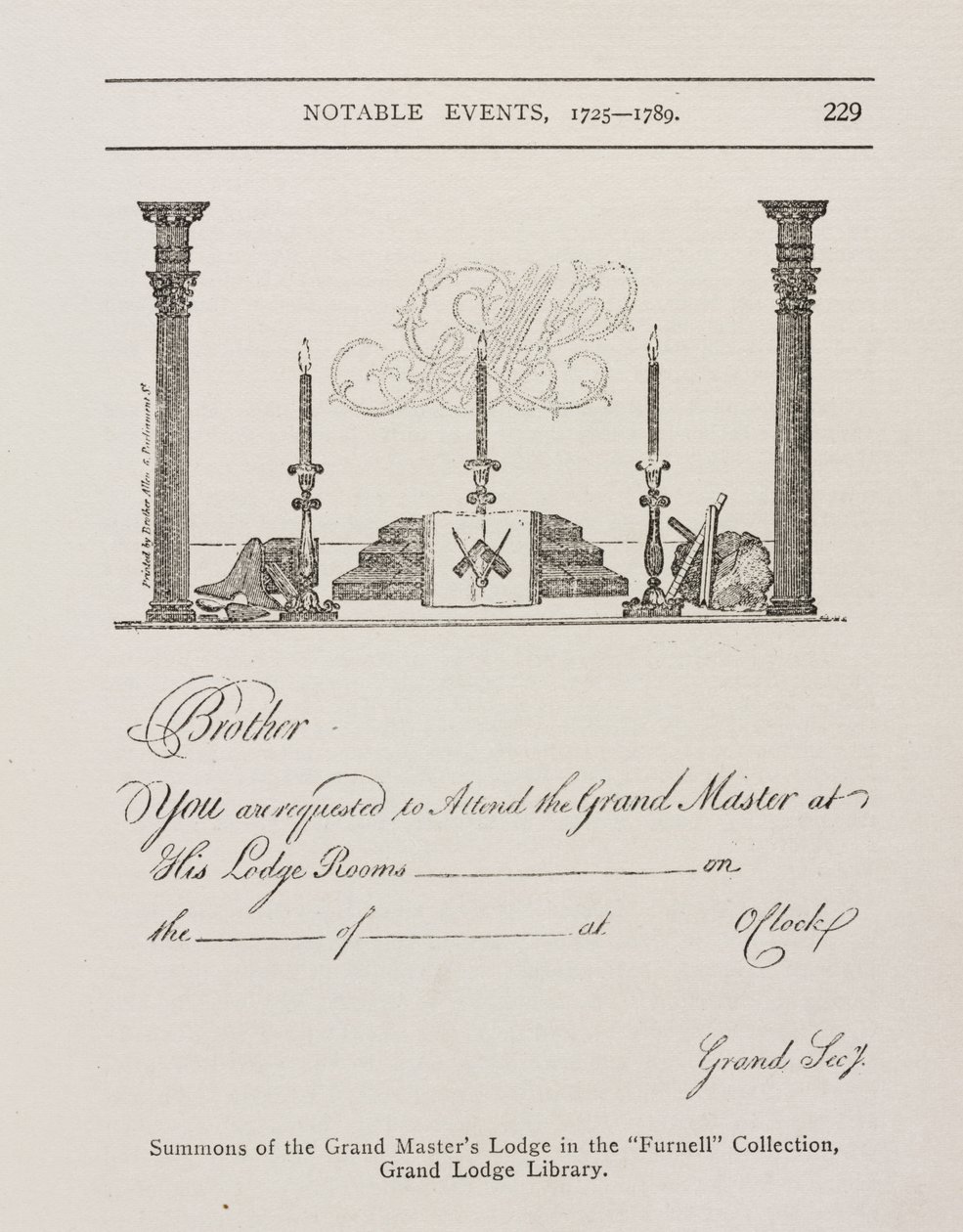 Oproep van de Grand Masters Lodge, midden 1700s door Irish School