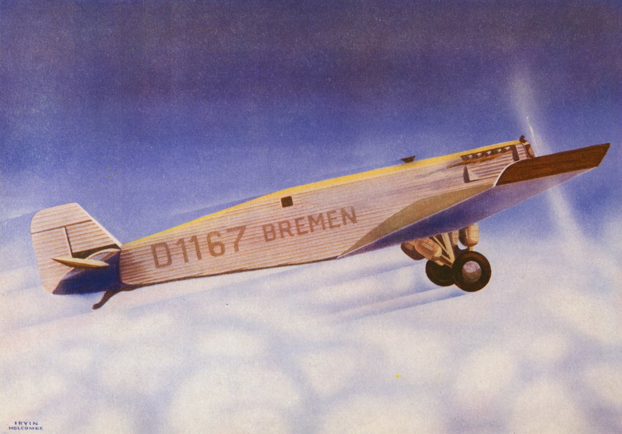 Junkers (kleurenlitho) door Irvin L. Holcombe