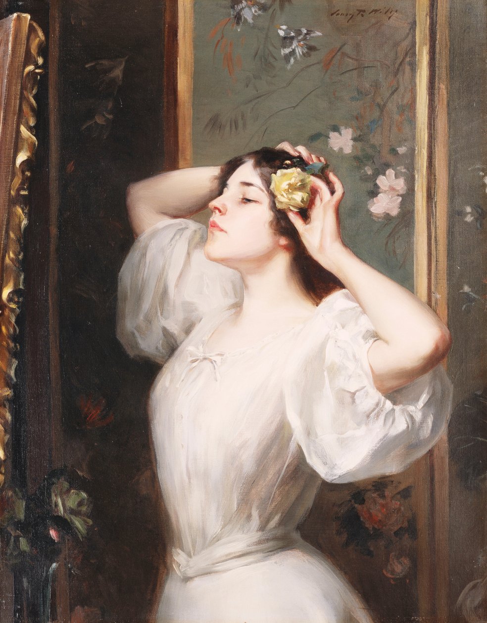 De Gele Roos, c.1900 door Irving Ramsay Wiles