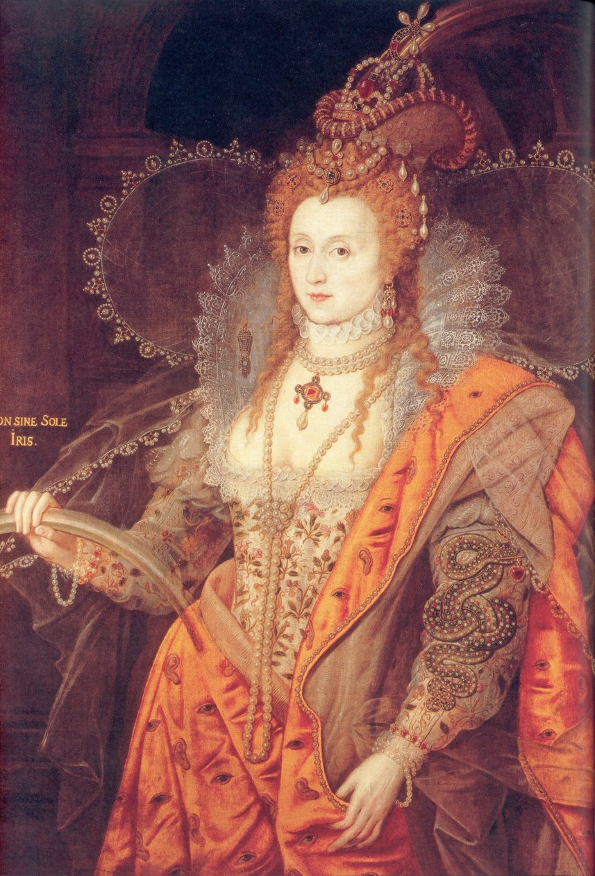 Het regenboogportret van koningin Elizabeth I door Isaac Oliver
