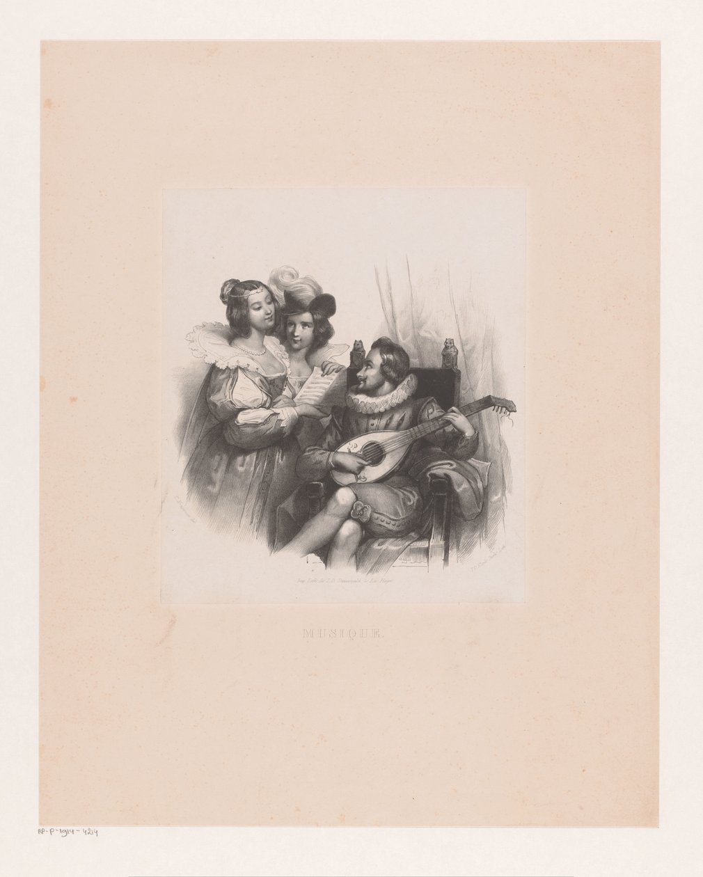 Musicerend gezelschap door Isaac Cornelis Elink Sterk