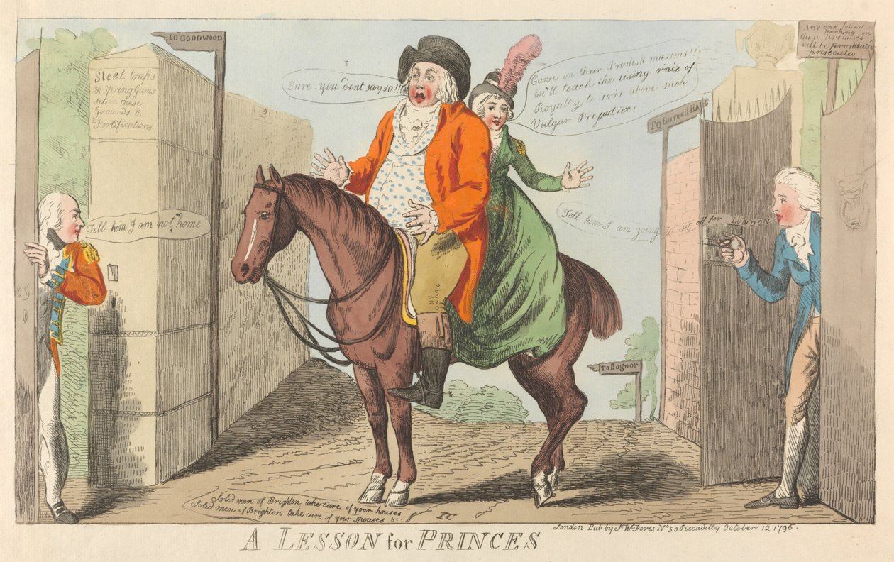 Eine Lektion für Prinzen door Isaac Cruikshank