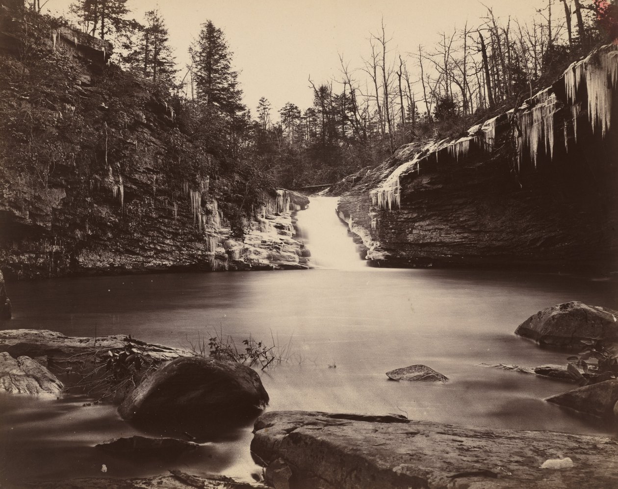 Lula Lake, Bovenste Watervallen, Lookout Mountain, Georgia door Isaac H. Bonsall