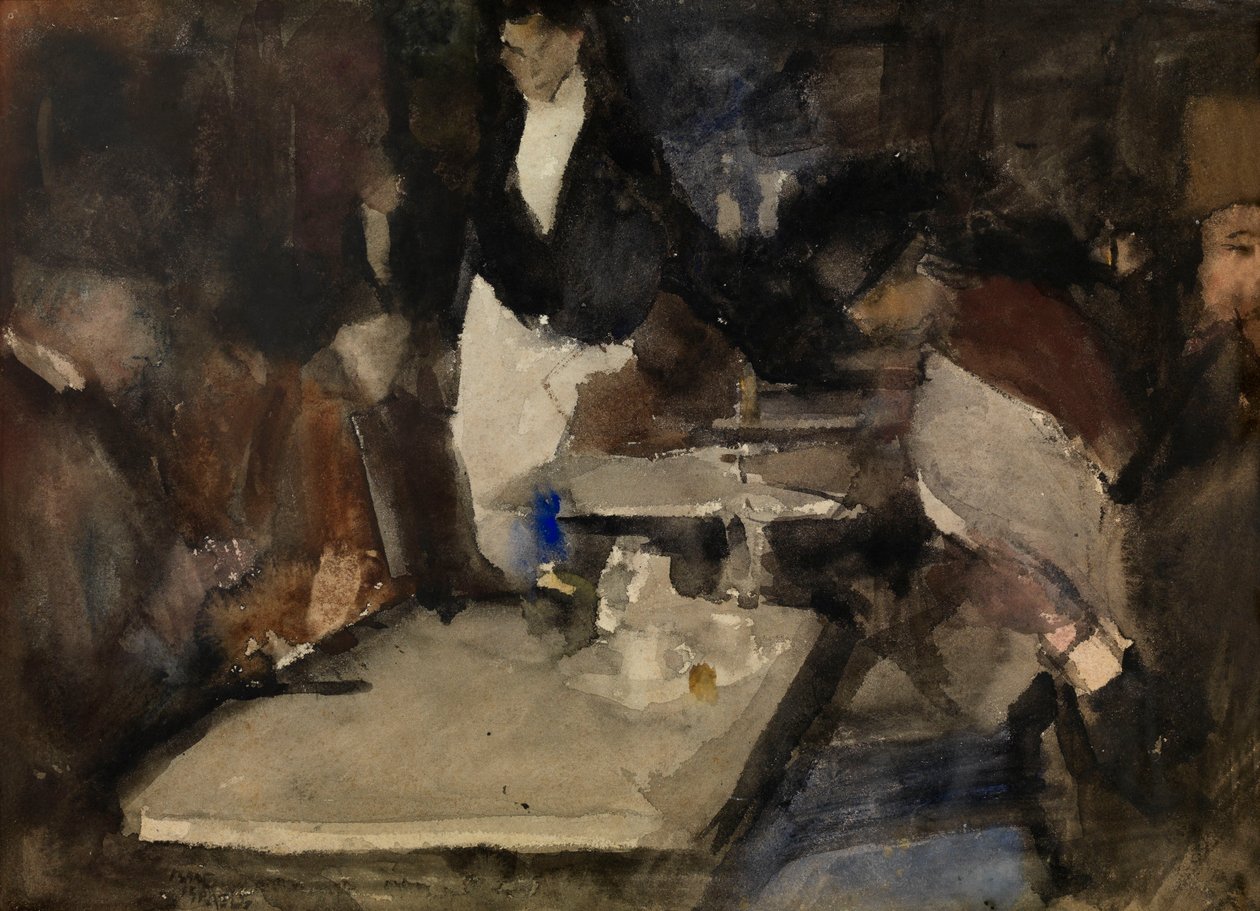 Restaurant „Mille Colonnes“ in Amsterdam door Isaac Israels