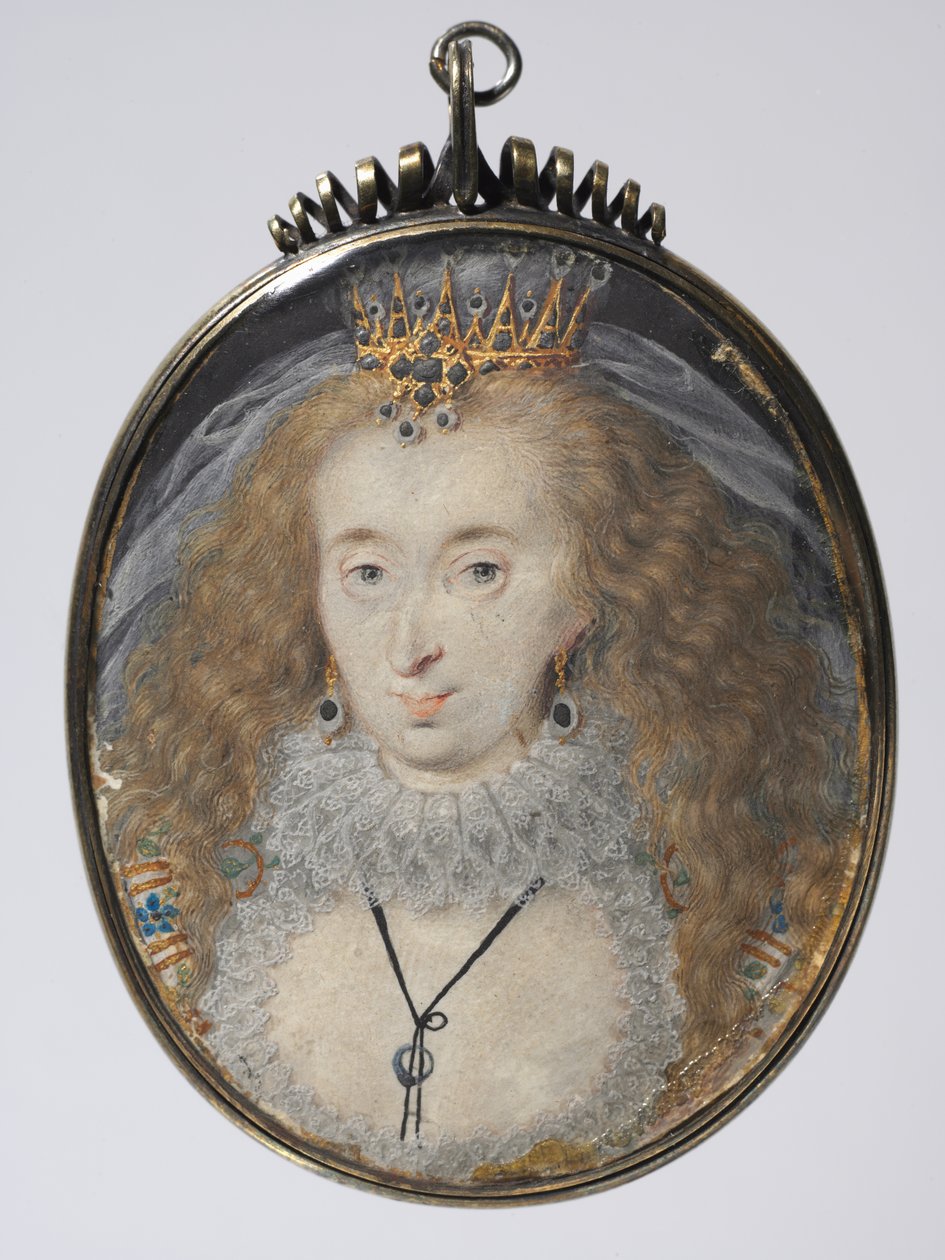 Portret van Lucy Russell, gravin van Bedford, ca. 1608-16 door Isaac Oliver