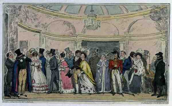 Vertrek uit de Opera, uitgegeven door C. Smith door Isaac Robert Cruikshank