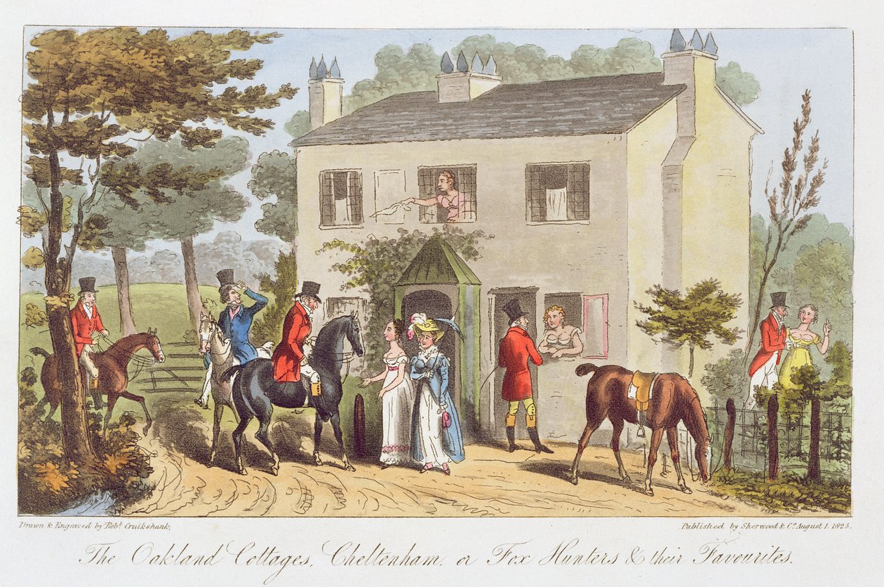 De Oakland Cottages, Cheltenham, of Vossenjagers en hun Favorieten, uit 