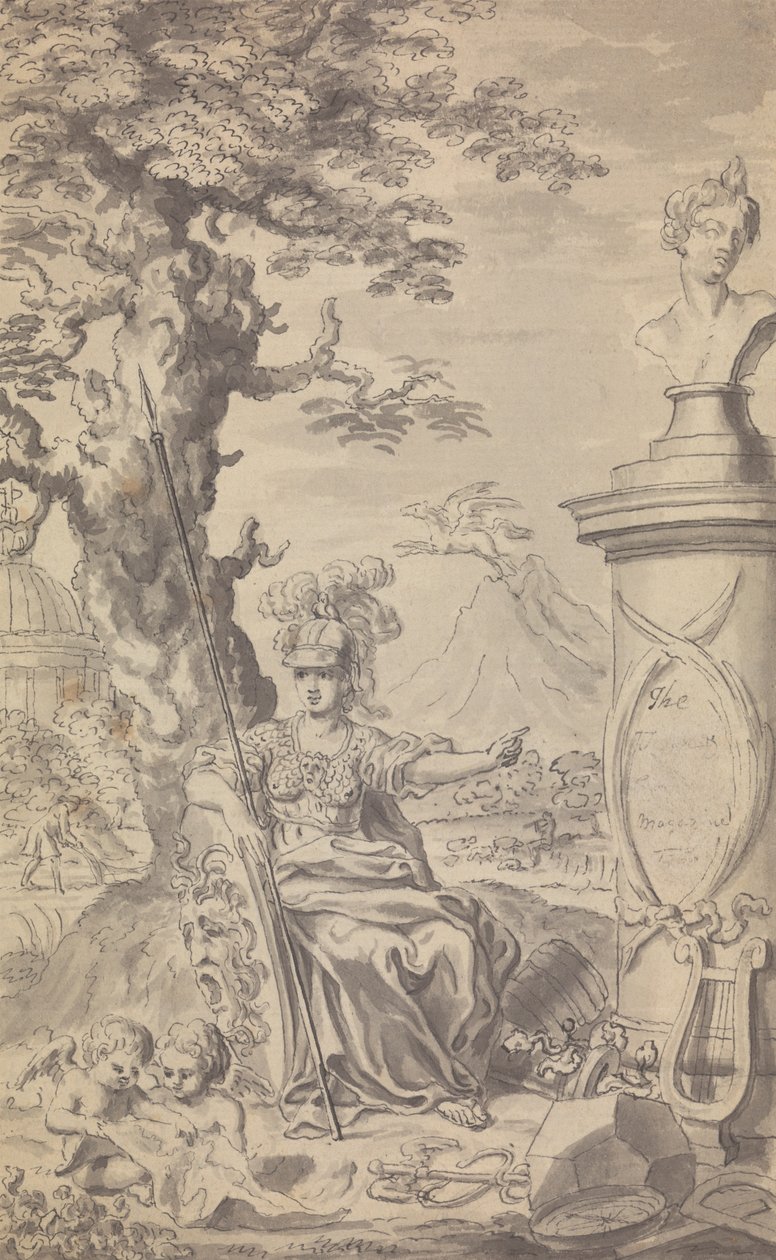 Town and Country Magazine - Frontispice voor 1769 (1e uitgave dus geen Vol. nr.) door Isaac Taylor