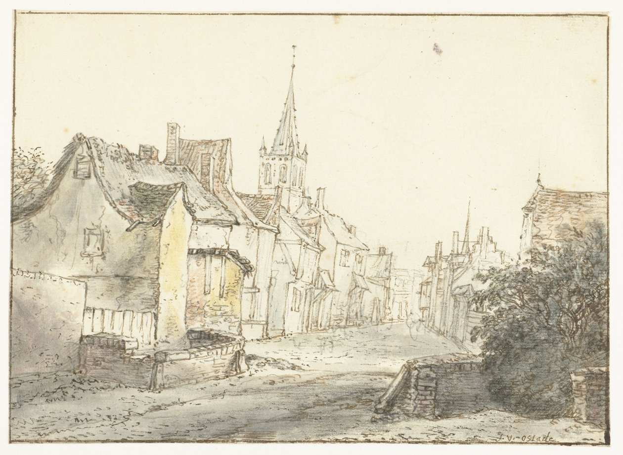 Dorpsstraat door Isaac van Ostade