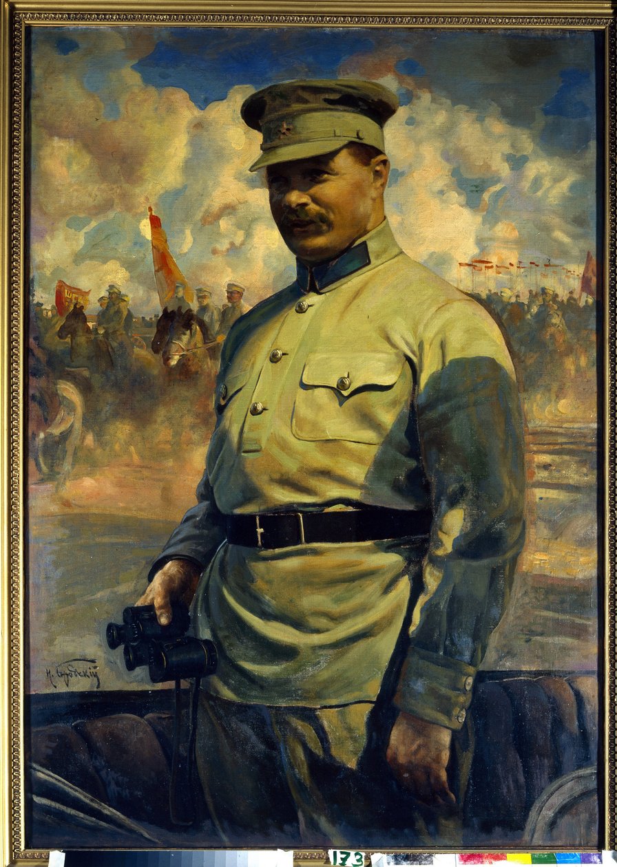 Portret van de bolsjewistische leider Mikhail Vassilievitch Frounze door Isaak Israilevich Brodsky