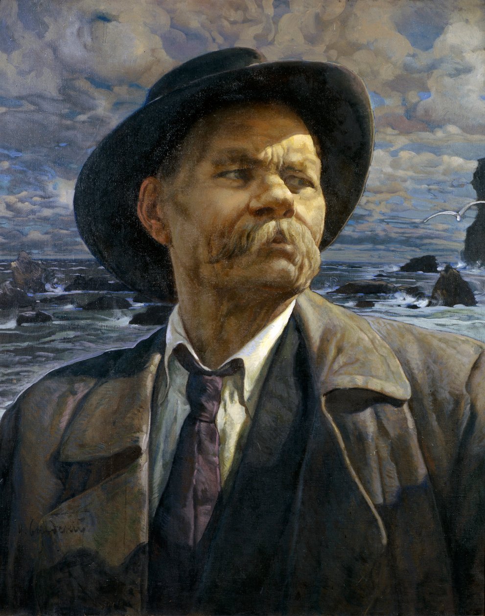 Portret van de auteur Maxim Gorky 1868-1939, 1936 door Isaak Israilevich Brodsky