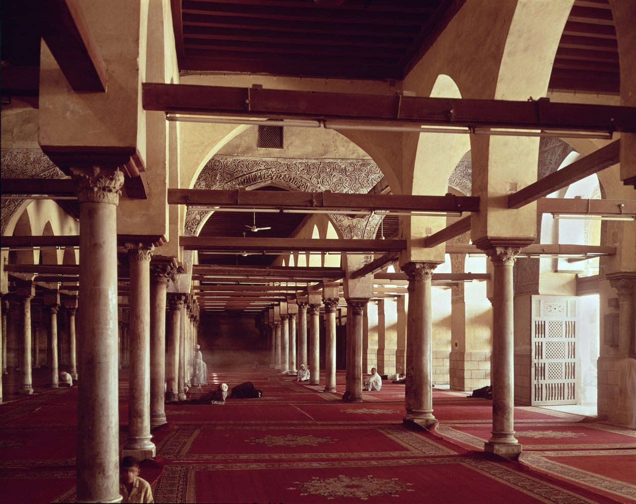 De Qibla Liwan van de Al-Azhar Moskee, 970 AD door Islamic School