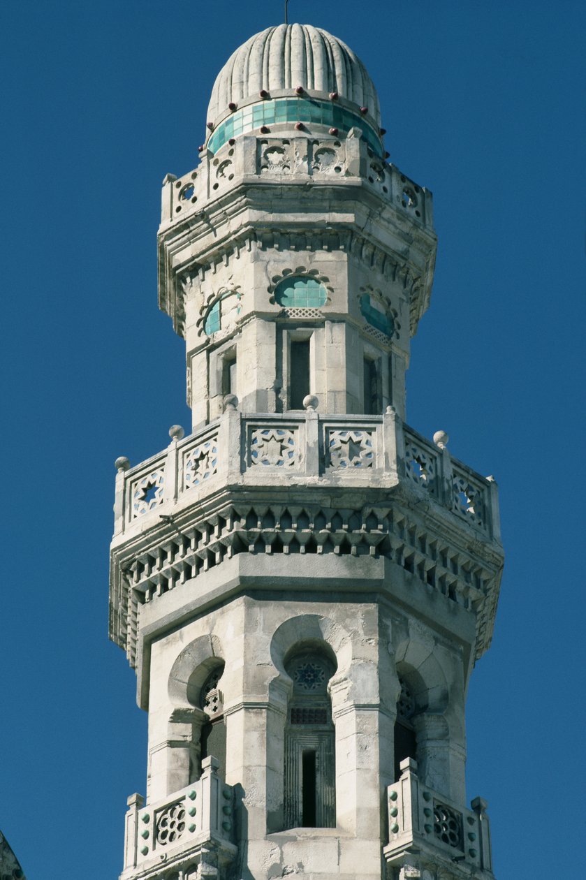 Detail van een minaret door Islamic School
