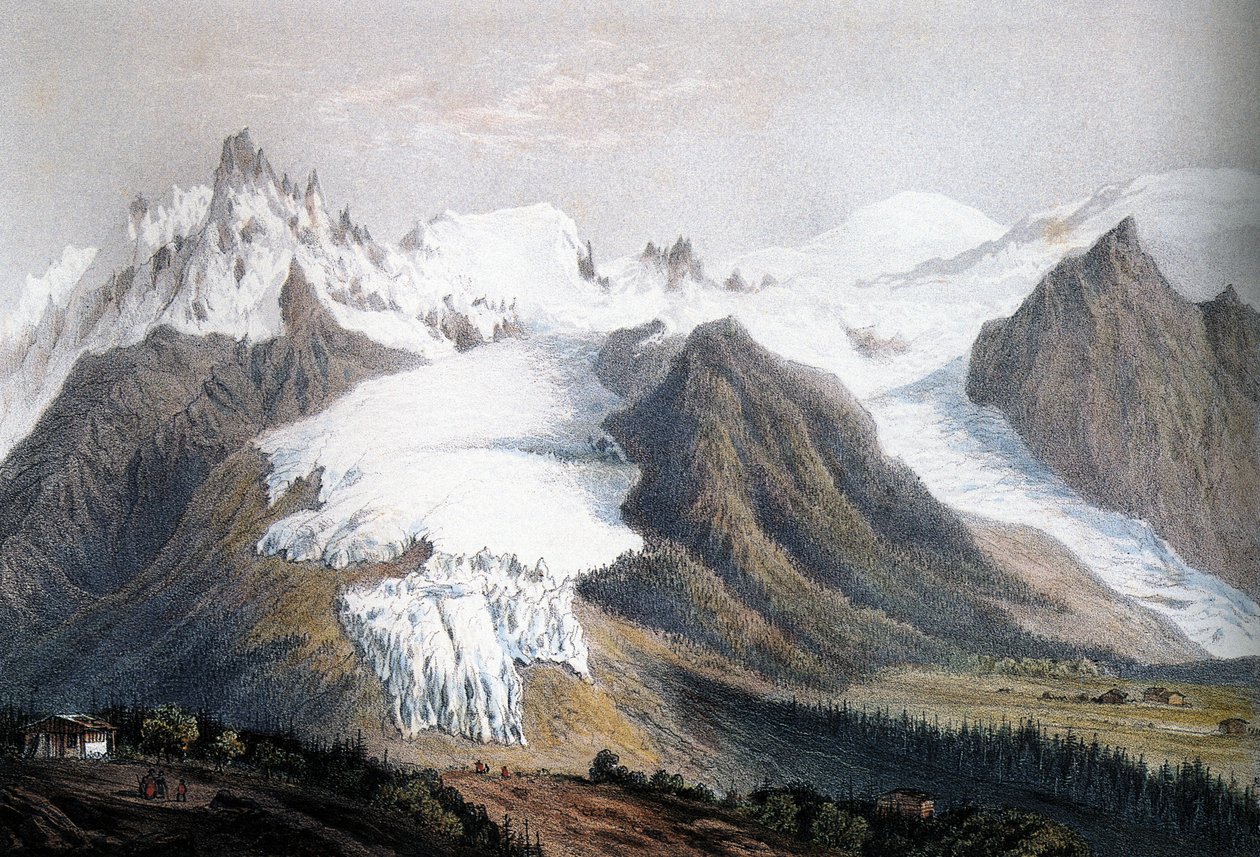 Mont-Blanc massief door Isodore Laurent Deroy