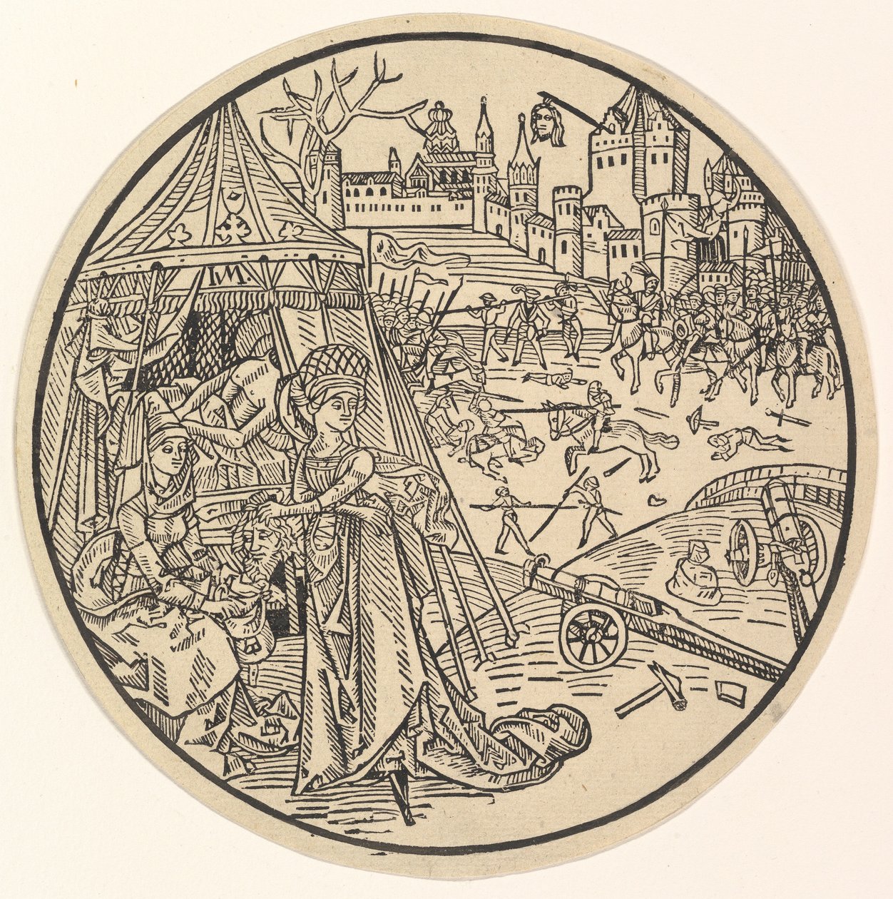 Judith met het hoofd van Holofernes door Israhel van Meckenem