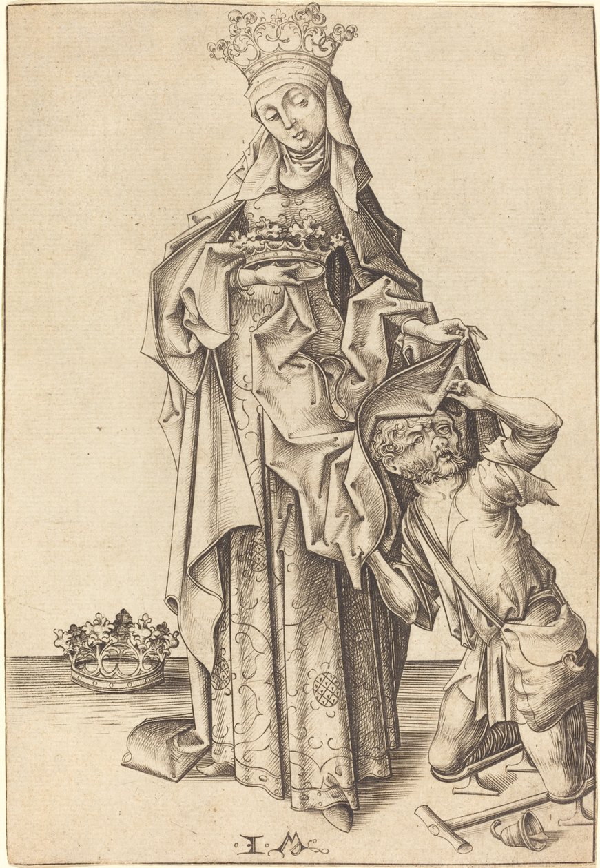 Sint Elisabeth van Thüringen door Israhel van Meckenem