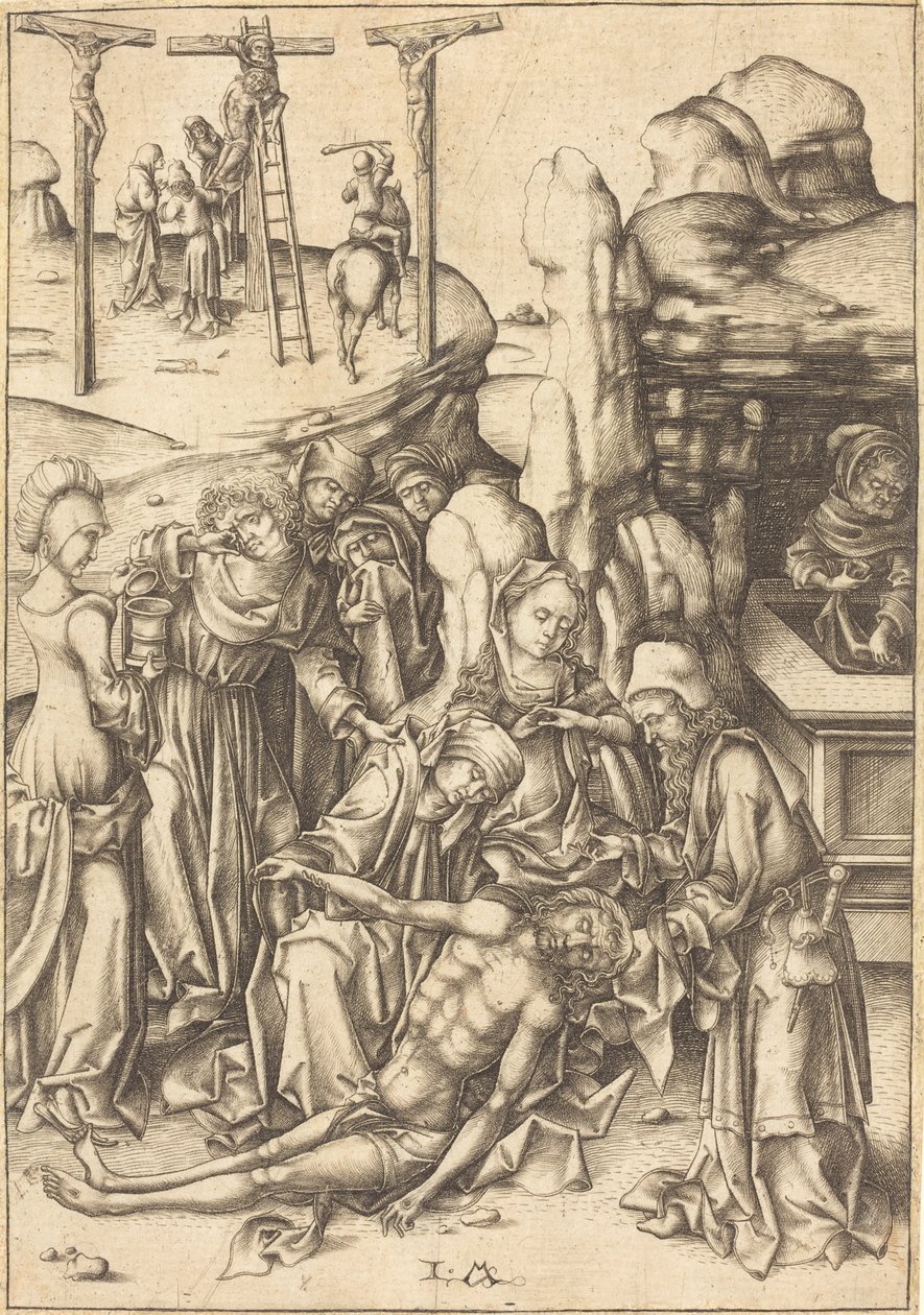De klaagzang, c. 1480 door Israhel van Meckenem