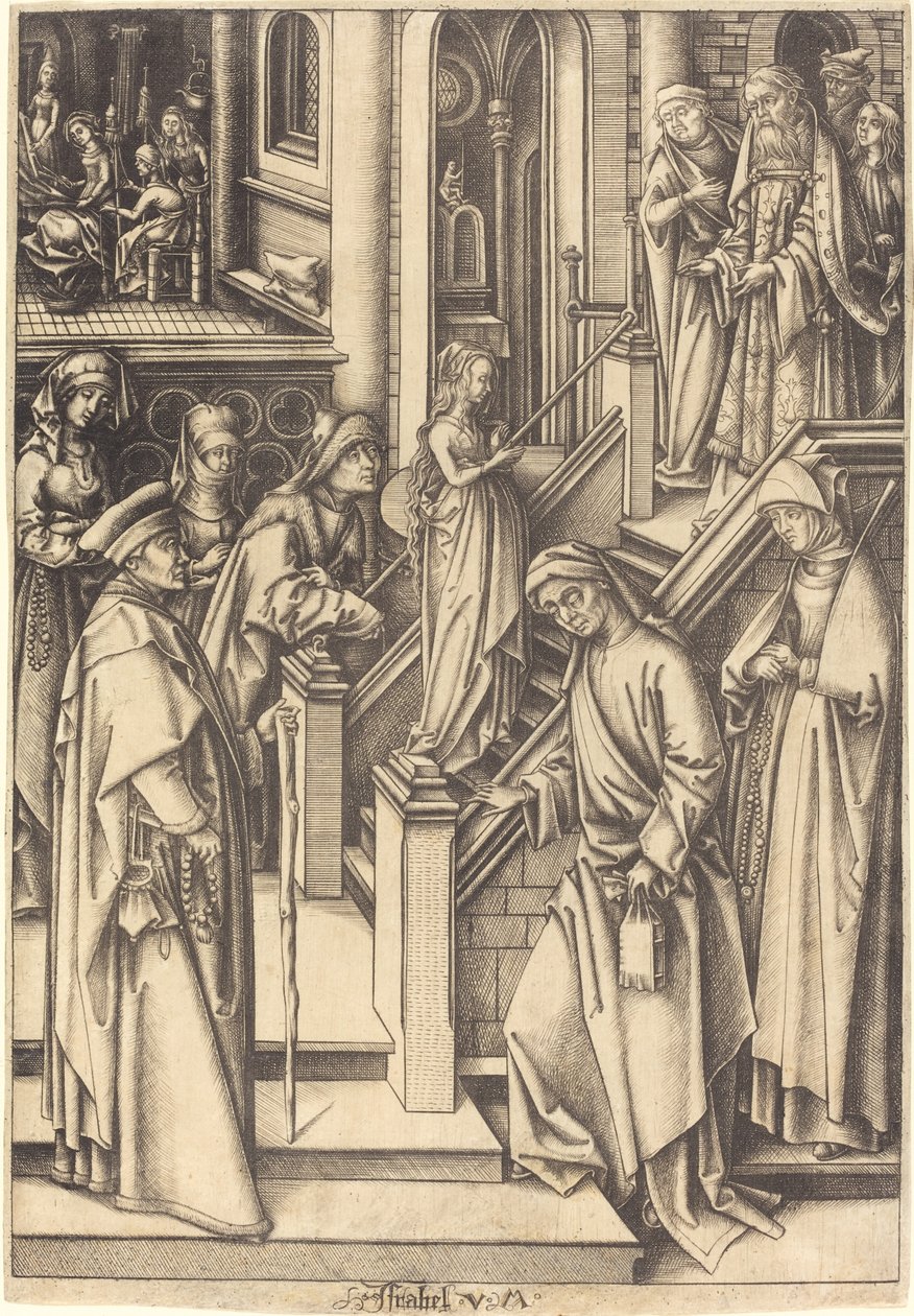 De Presentatie van de Maagd, ca. 1490-1500 door Israhel van Meckenem
