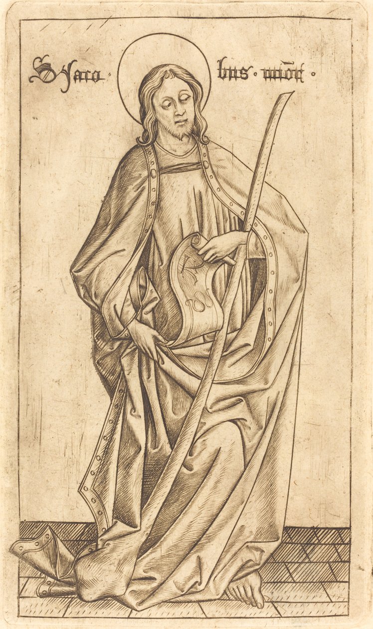Heilige Jacobus de Mindere door Israhel van Meckenem after Master E.S.