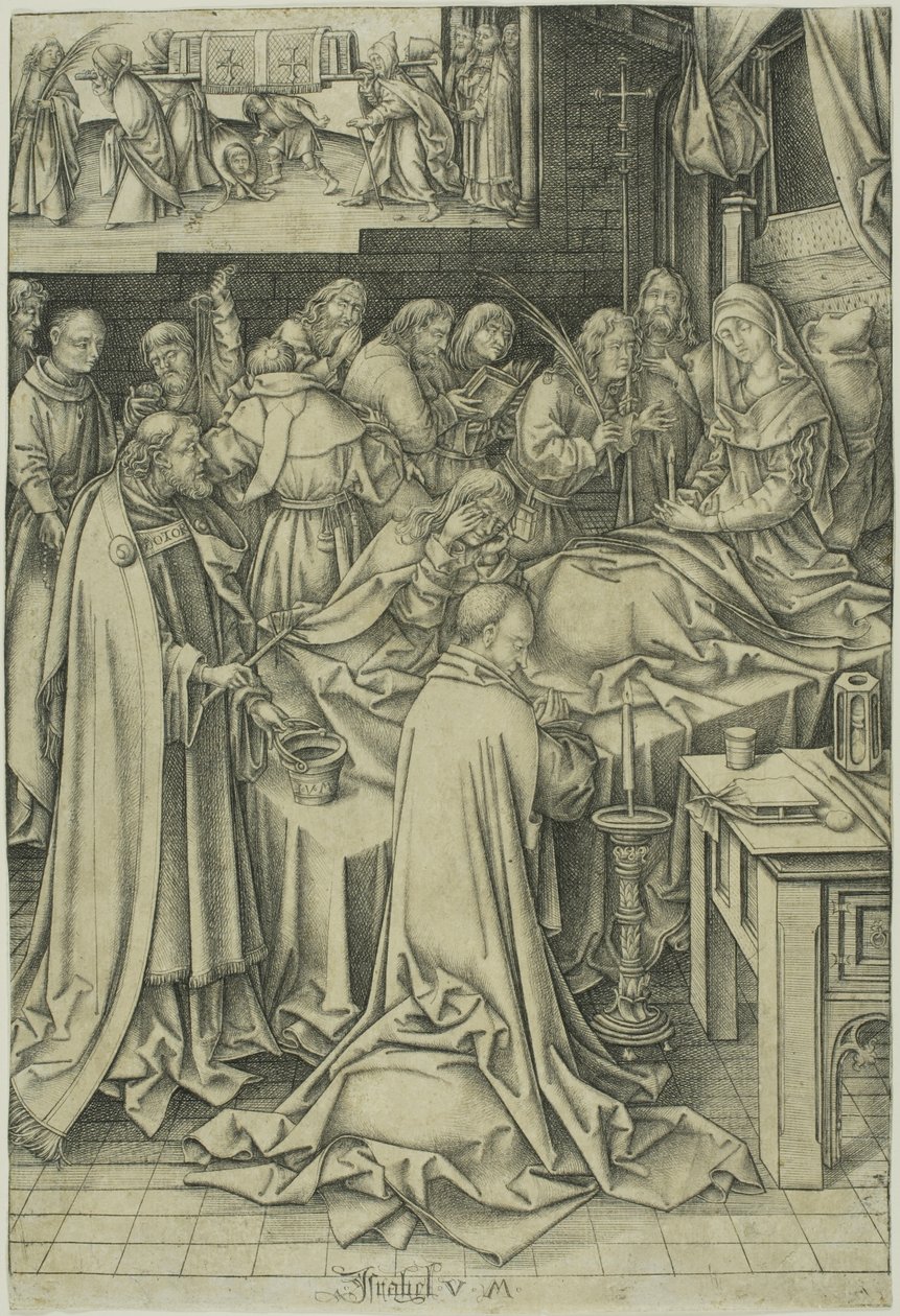 Dood van de Maagd door Israhel van Meckenem the younger