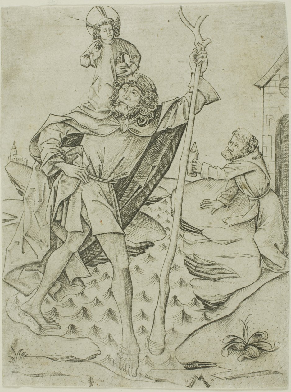 Sint Christoffel door Israhel van Meckenem the younger